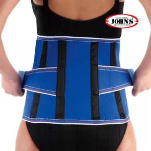 Ζώνη Οσφύος Neoprene με 4 Μεταλλικά Ελάσματα και Ιμάντες 26εκ. 120200 John's