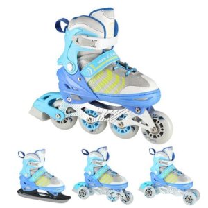 Αυξομειούμενα Roller NH18192 A 4σε1 Μπλε Small(29-33) IN-LINE SKATES/HOCKEY ICE SKATES - σε 12 άτοκες δόσεις