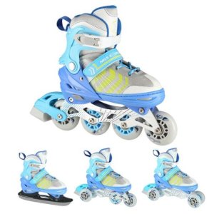 Αυξομειούμενα Roller NH18192 A 4σε1 Μπλε Medium (34-38) IN-LINE SKATES/HOCKEY ICE SKATES - σε 12 άτοκες δόσεις