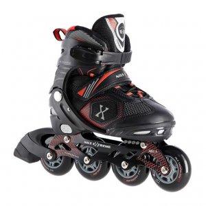 Αυξομειούμενα Πατίνια Roller NA 9080 Μαύρο/Κόκκινο IN-LINE SKATES NILS EXTREME Small(31-34) - σε 12 άτοκες δόσεις