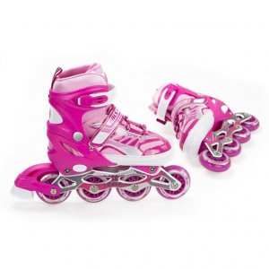 Αυξομειούμενα Πατίνια Roller NJ 1828 A INLINE SKATES NILS EXTREME ΡΟΖ-LARGE (39-42) - σε 12 άτοκες δόσεις