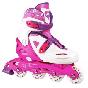 Αυξομειούμενα Πατίνια Roller NJ/NA 0321 Λευκό/Ροζ IN-LINE SKATES NILS EXTREME Large (36-40) - σε 12 άτοκες δόσεις