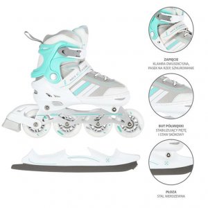 Αυξομειούμενα Roller NH18191 2 ΣΕ 1 Άσπρο/Μπλε Small(29-33) IN-LINE SKATES/HOCKEY ICE SKATES - σε 12 άτοκες δόσεις