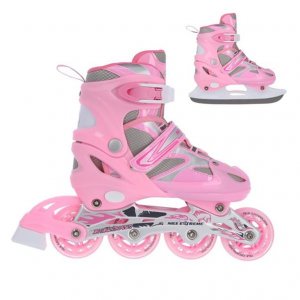 Αυξομειούμενα Roller NH18366 2 ΣΕ 1 Ροζ Large(39-42) IN-LINE SKATES/HOCKEY ICE SKATES - σε 12 άτοκες δόσεις