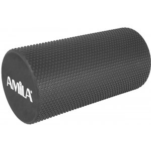 AMILA Foam Roller Φ15x30cm Μαύρο - 96824 - σε 12 άτοκες δόσεις