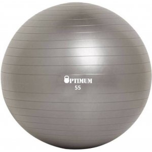 GYM BALL 55CM (GREY) ANTI-BURST 900G - σε 12 άτοκες δόσεις