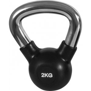 Kettlebell με Επένδυση Λάστιχου & Λαβή Χρωμίου 2kg - 90452 - σε 12 άτοκες δόσεις