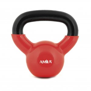 Kettlebell με επένδυση Βινυλίου 4kg - Κόκκινο