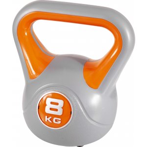 Kettlebell με επένδυση βινυλίου 8kg (Πορτοκαλί)