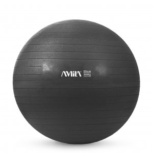 Μπάλα γυμναστικής AMILA GYMBALL 55cm Μαύρη - 95826 - σε 12 άτοκες δόσεις