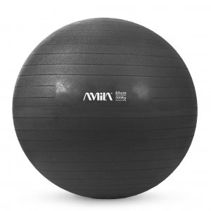 Μπάλα γυμναστικής AMILA GYMBALL 65cm Μαύρη - 95845 - σε 12 άτοκες δόσεις