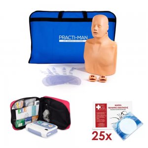 Πακέτο Εκπαιδευτή Α' Βοηθειών Practi-Man Advanced Jaw Thrust + Εκπ. Απινιδωτής XFT-120C+ - Σε 12 άτοκες δόσεις