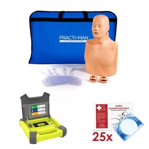 Πακέτο Εκπαιδευτή Α' Βοηθειών Practi-Man Advanced Jaw Thrust + Εκπ. Απινιδωτής XFT-120G - Σε 12 άτοκες δόσεις